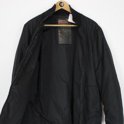 Vintage Prada Sport Black Nylon Quilted Full Zip Jacket
