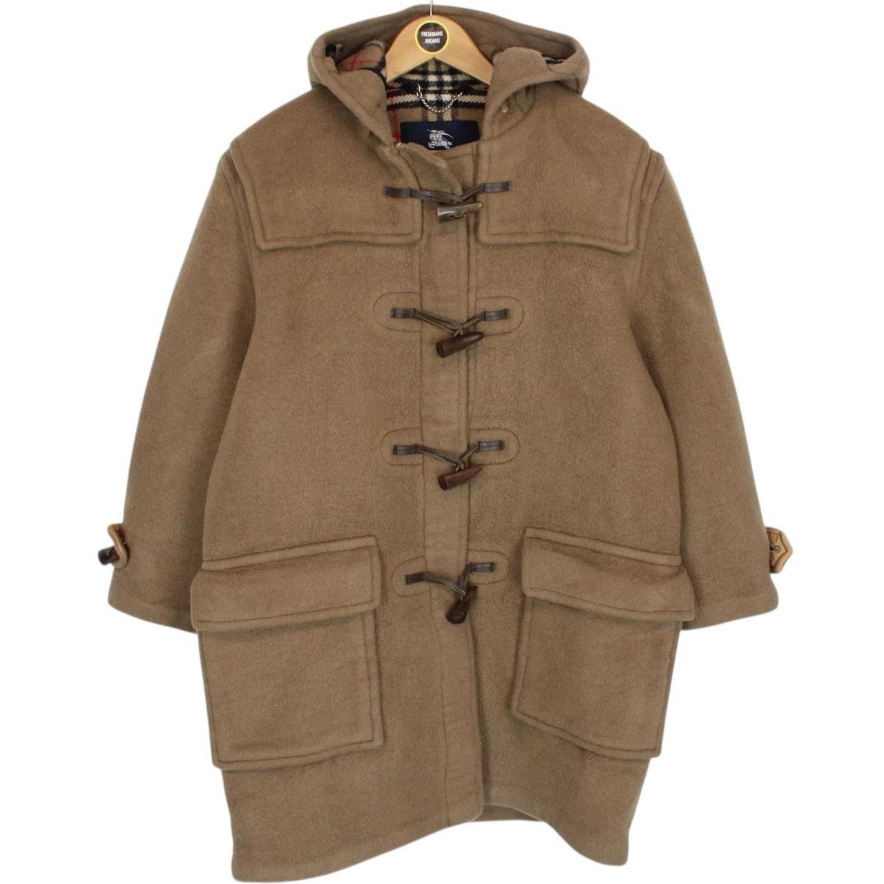 Vintage Burberry London Brown Wool Duffle Coat
