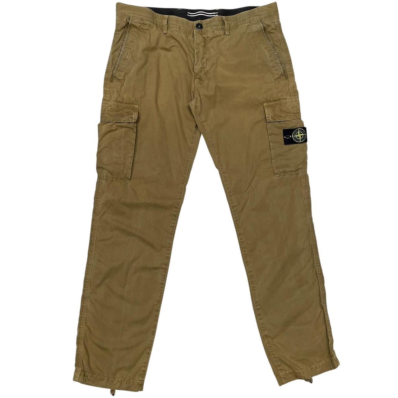 Stone Island SS 2014 Khaki Green Slim Fit Cargo Trousers