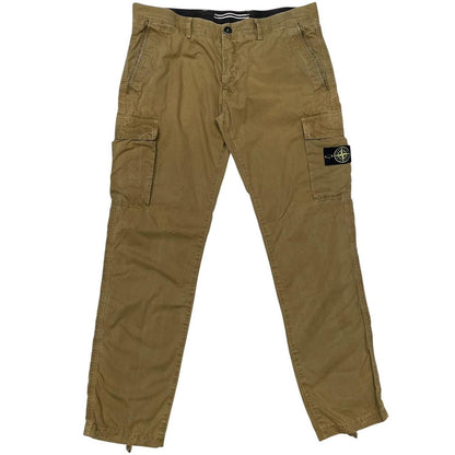 Stone Island SS 2014 Khaki Green Slim Fit Cargo Trousers