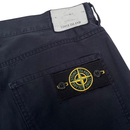 Stone Island SS 2012 Navy Blue RE-T Fit Cotton Trousers
