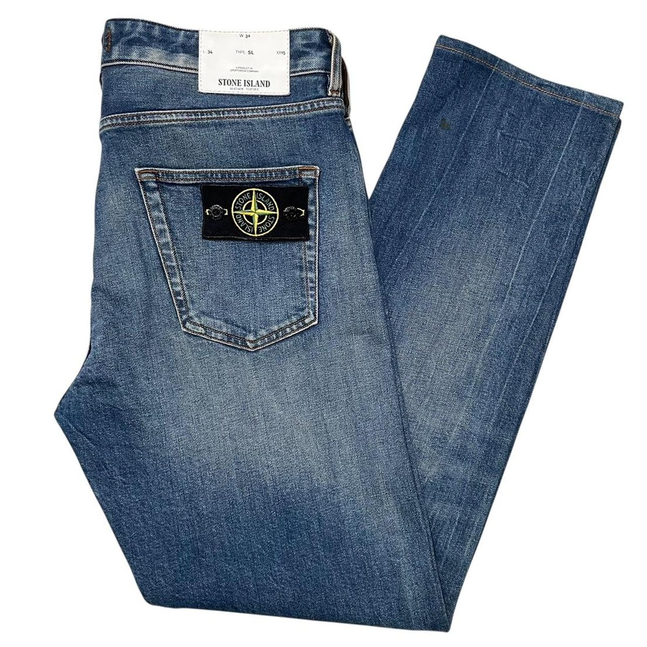 Stone Island AW 2017 Blue Slim Fit Denim Jeans
