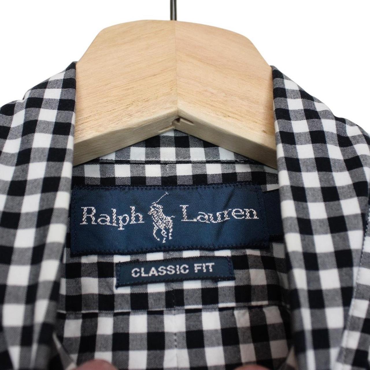Polo Ralph Lauren Black and White Gingham Check Short Sleeve Cotton Shirt
