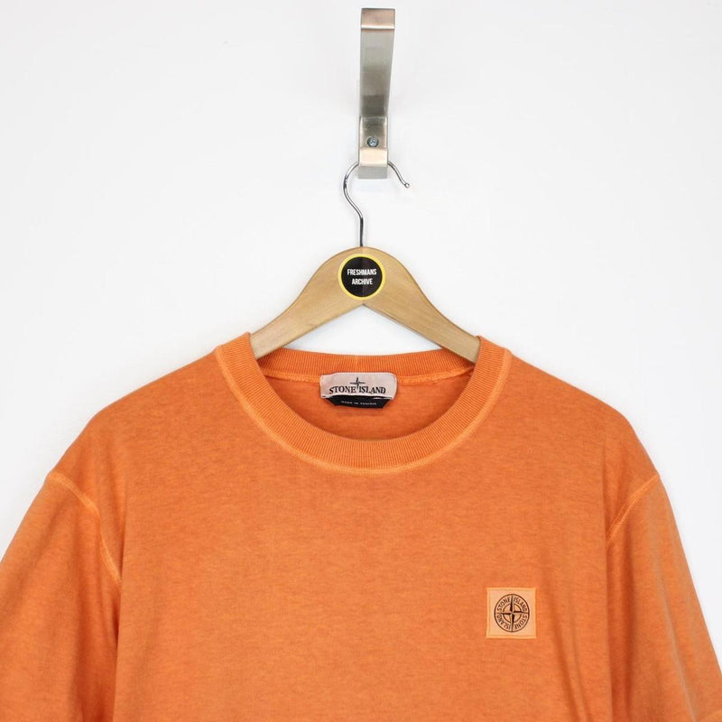 Stone Island Orange Short Sleeve Compass T-Shirt