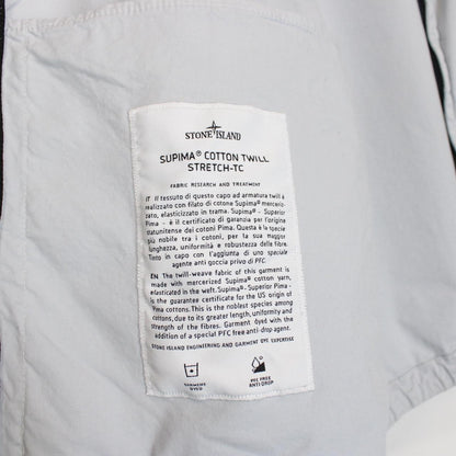 Stone Island SS 2024 Light Blue Supima Cotton Twill Stretch-TC Jacket