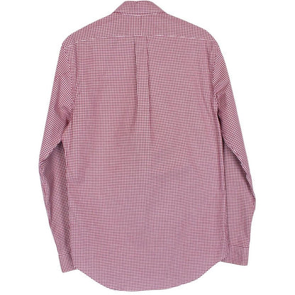 Polo Ralph Lauren Red and White Gingham Check Long Sleeve Cotton Shirt