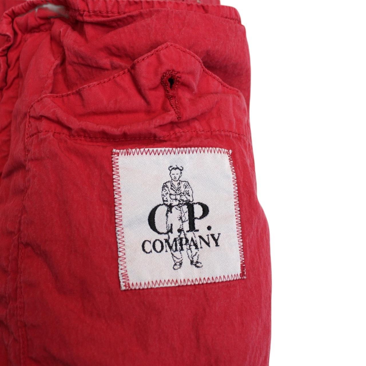CP Company Red Full Zip Lens Hooded Jacket