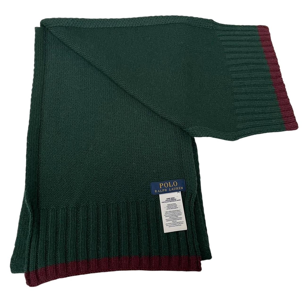 Polo Ralph Lauren Polo Bear Dark Green Wool Blend Scarf