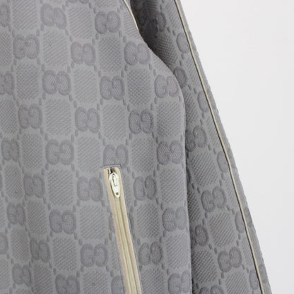 Gucci Grey GG Jacquard Monogram Nylon Track Jacket