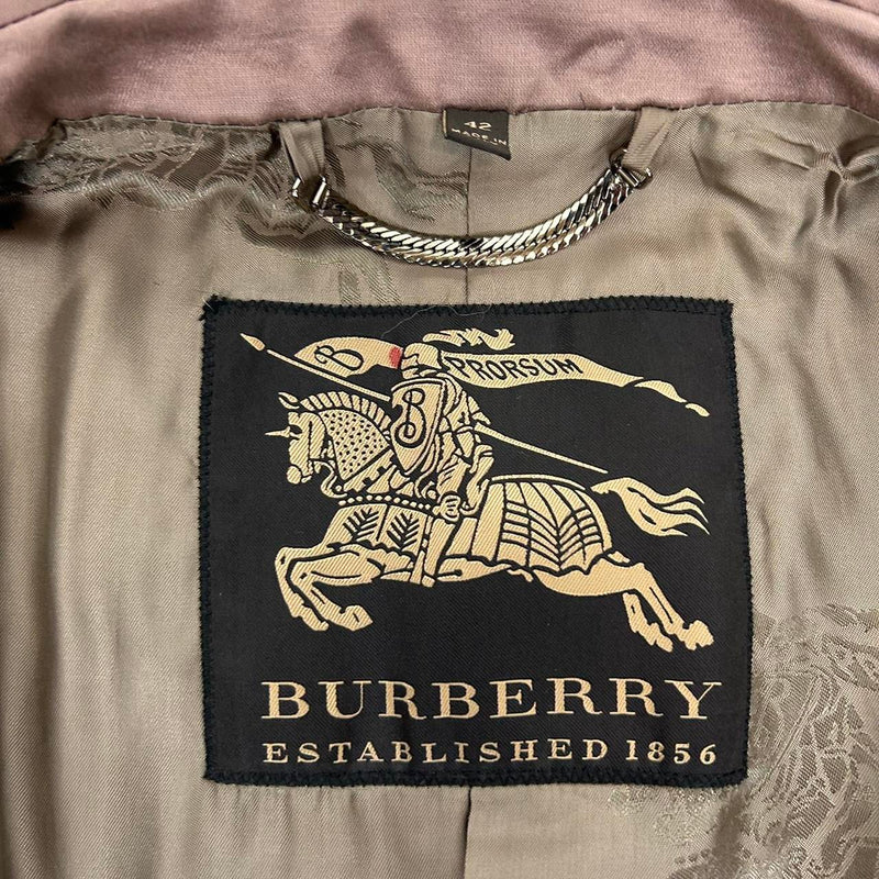 Burberry Prorsum Pink Double Breasted Belted Trench Coat