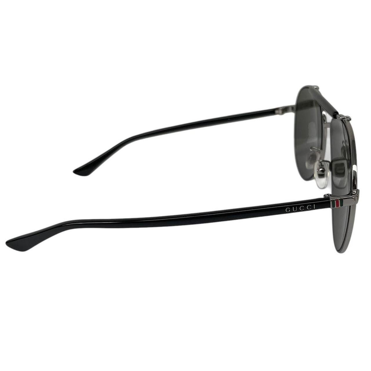Gucci Black GG0014S-003 Ruthenium Aviator Sunglasses