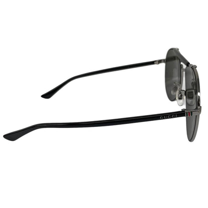 Gucci Black GG0014S-003 Ruthenium Aviator Sunglasses