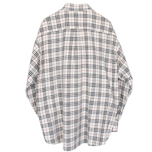 Burberry London Cream Nova Check Long Sleeve Cotton Shirt