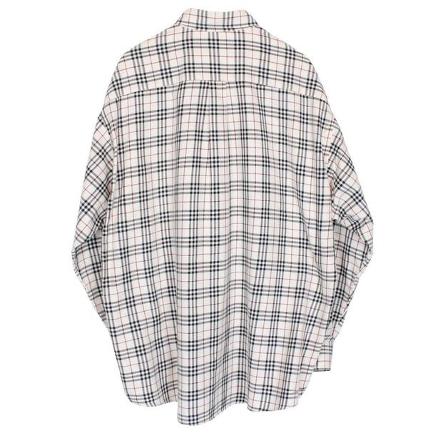 Burberry London Cream Nova Check Long Sleeve Cotton Shirt