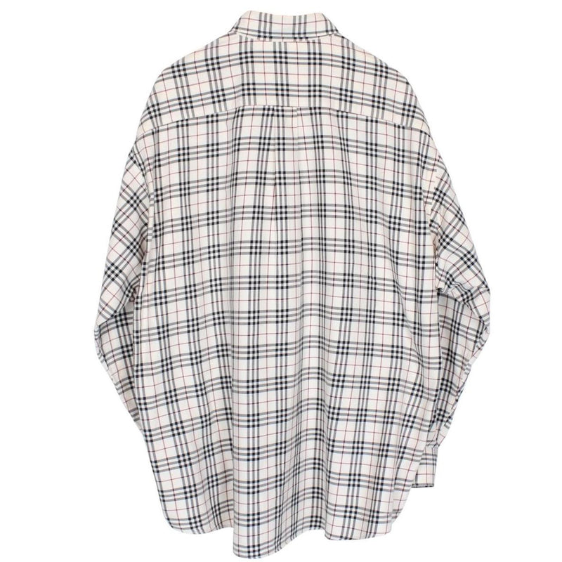 Burberry London Cream Nova Check Long Sleeve Cotton Shirt