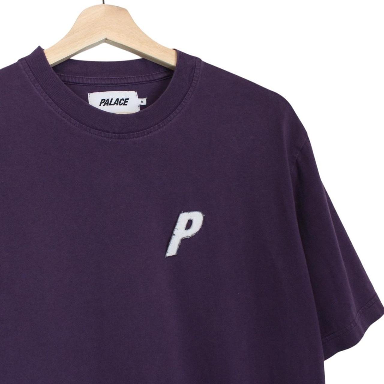 Palace Purple Felt P Logo Short Sleeve Cotton T-Shirt