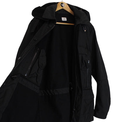 Vintage CP Company AW 2008 Black Full Zip Dynafil Mille Miglia Goggle Jacket