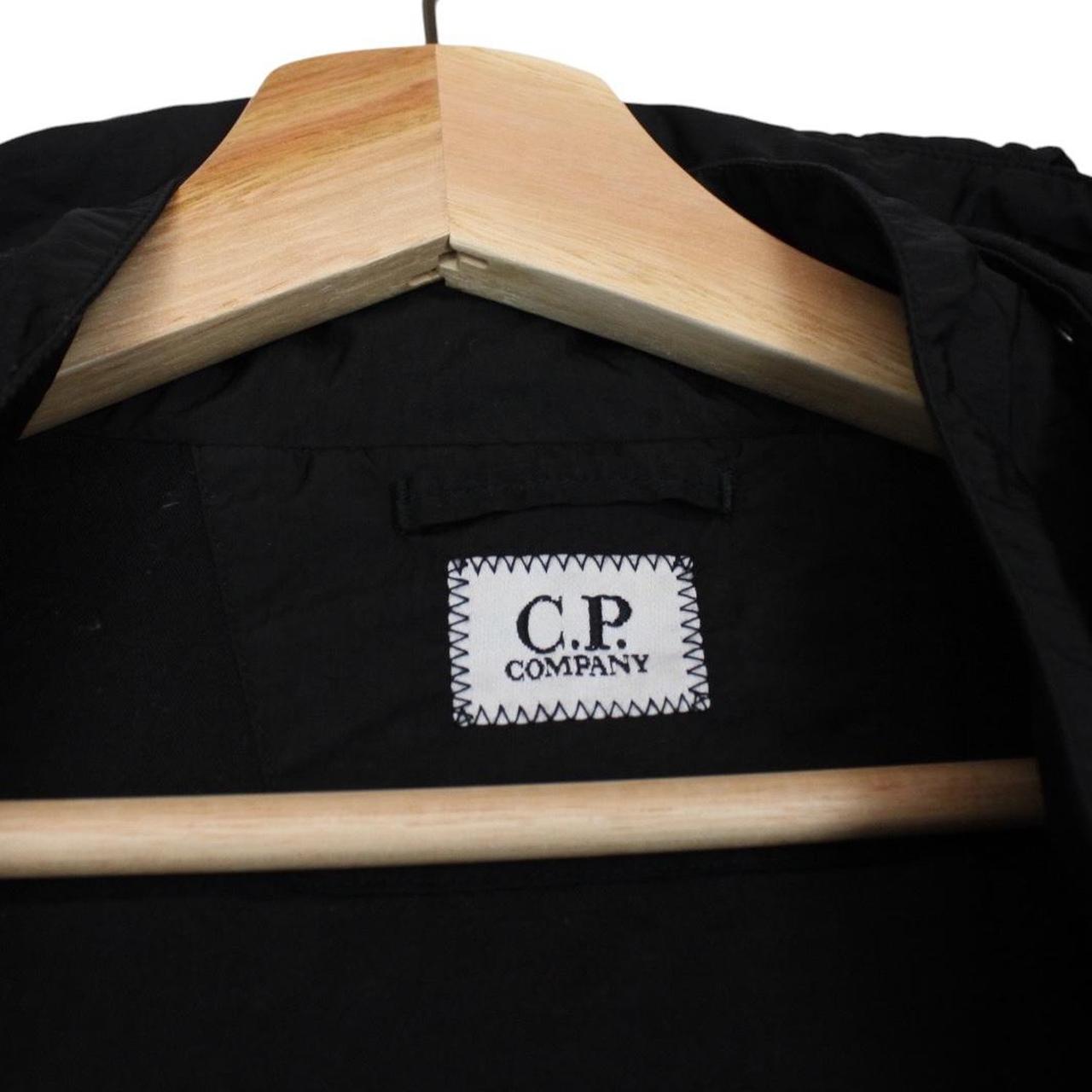 CP Company Black Full Zip Chrome-R Nylon Garment Dyed Goggle Jacket