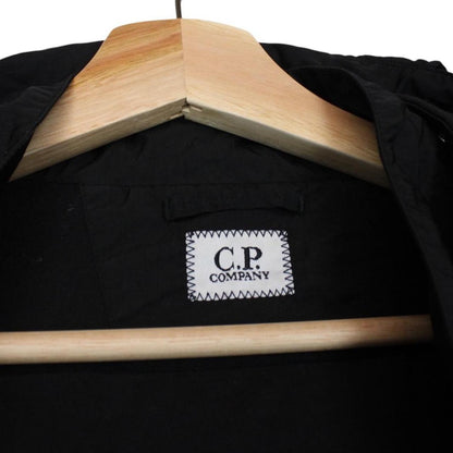 CP Company Black Full Zip Chrome-R Nylon Garment Dyed Goggle Jacket