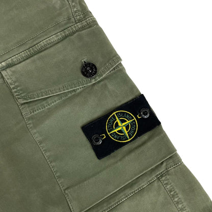 Stone Island AW 2021 Green Slim Fit Cargo Trousers