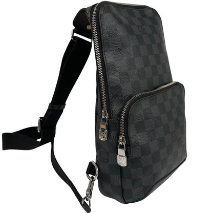 Louis Vuitton duffel bag graphite damier canvas with logo and light signs of use.