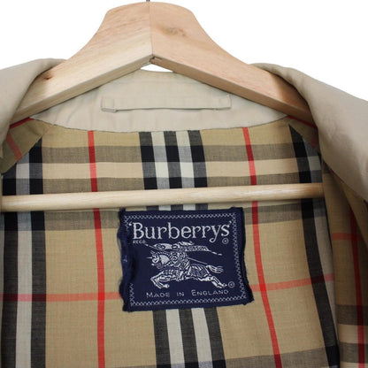 Vintage 90s Burberry Tan Brown Nova Check Lined Harrington Jacket