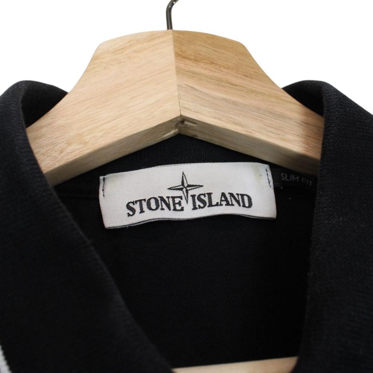 Stone Island Black Short Sleeve Compass Cotton Polo Shirt
