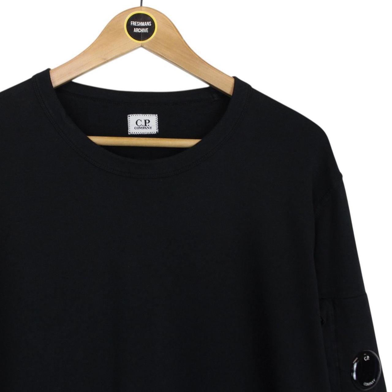CP Company Black Goggle Lens Thin Cotton Sweatshirt Jumper