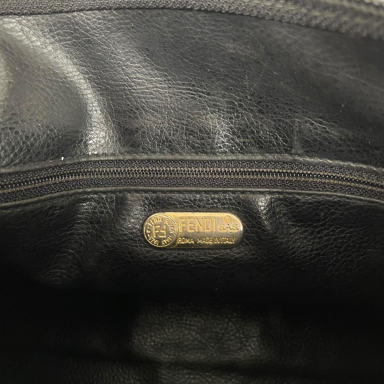 Vintage Fendi Brown and Tan Zucca Monogram Coated Canvas Medium Camera Bag