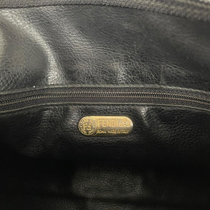 Vintage Fendi Brown and Tan Zucca Monogram Coated Canvas Medium Camera Bag