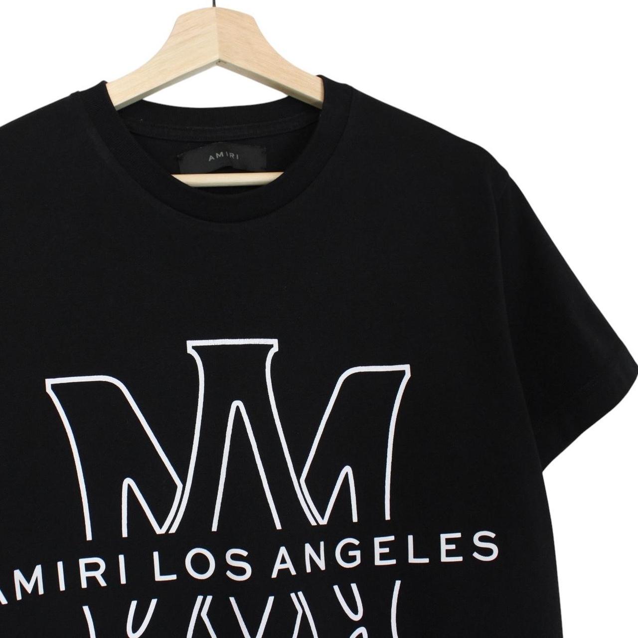Amiri x Browns Black and White Short Sleeve Los Angeles Logo Print T-Shirt