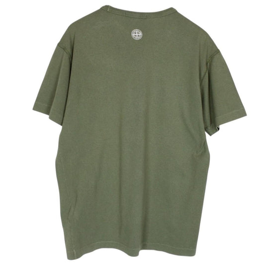 Stone Island AW 2019 Green Short Sleeve Logo Print T-Shirt