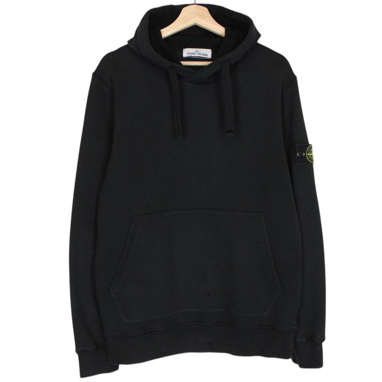 Stone Island AW 2021 Black Cotton Hoodie Jumper