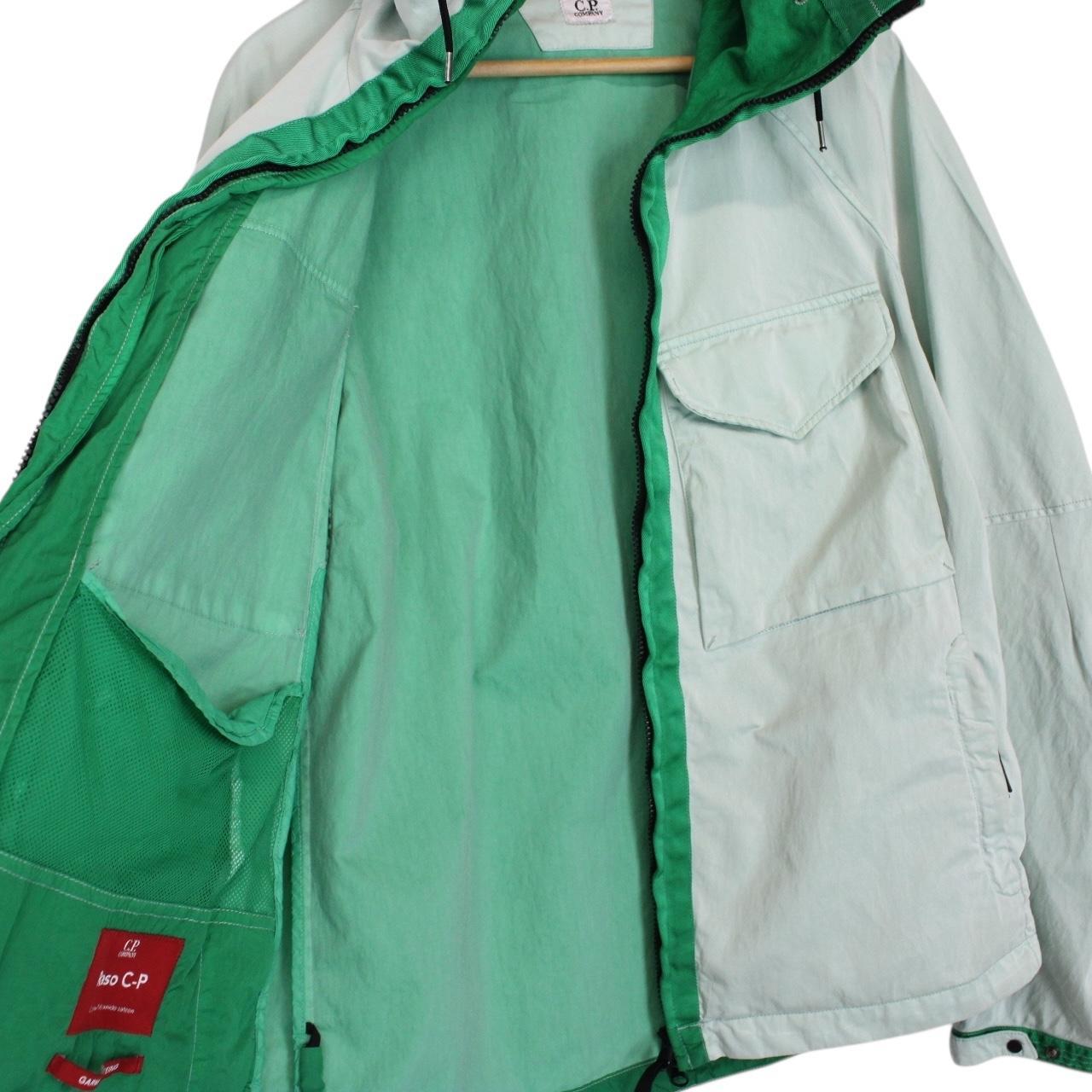 CP Company Mint Green Raso-CP Full Zip Goggle Jacket