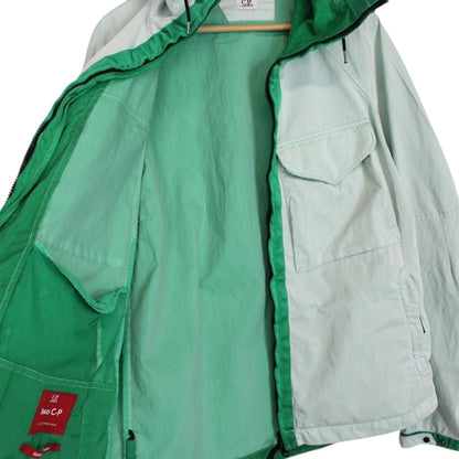 CP Company Mint Green Raso-CP Full Zip Goggle Jacket