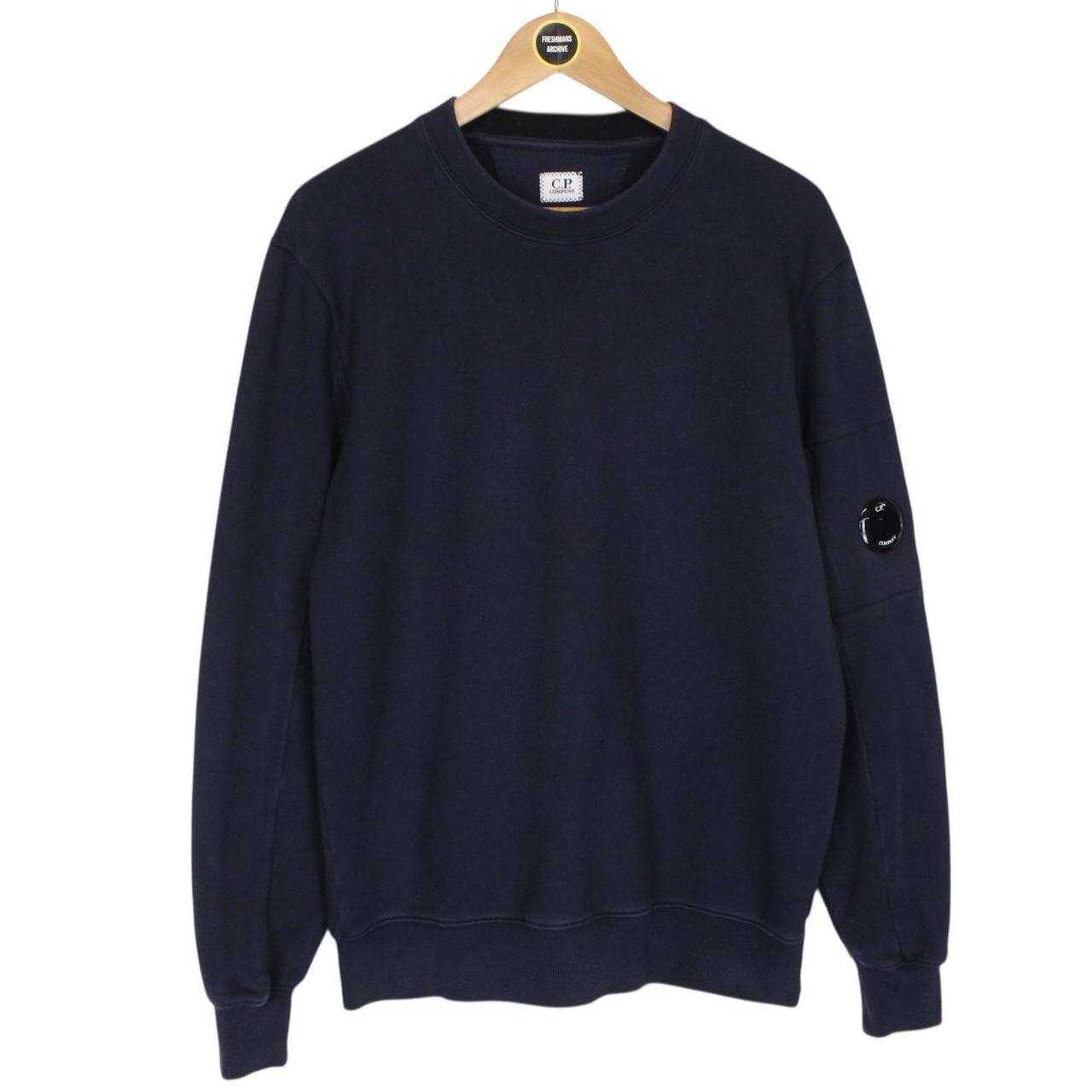 CP Company Navy Blue Goggle Lens Cotton Sweatshirt Jumper