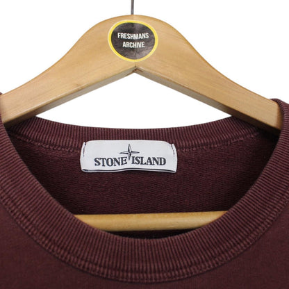 Stone Island AW 2017 Burgundy Cotton Sweatshirt Jumper