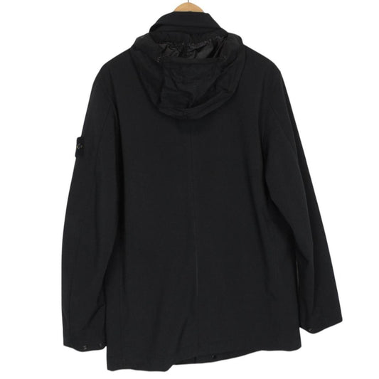 Stone Island SS 2020 Black Full Zip Light Soft Shell-R Trench Jacket
