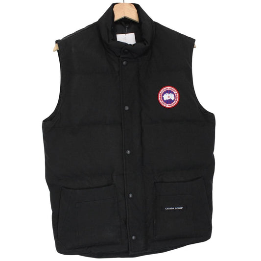 Canada Goose black down gilet with logo patch and original tags, very good condition.