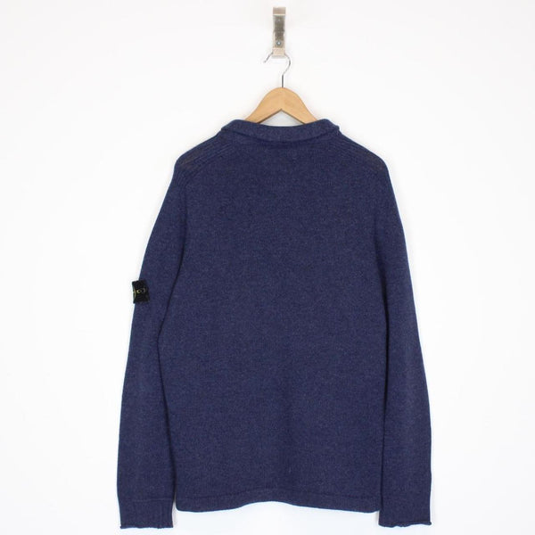 Stone Island AW 2015 Navy Blue Wool Knit Jumper