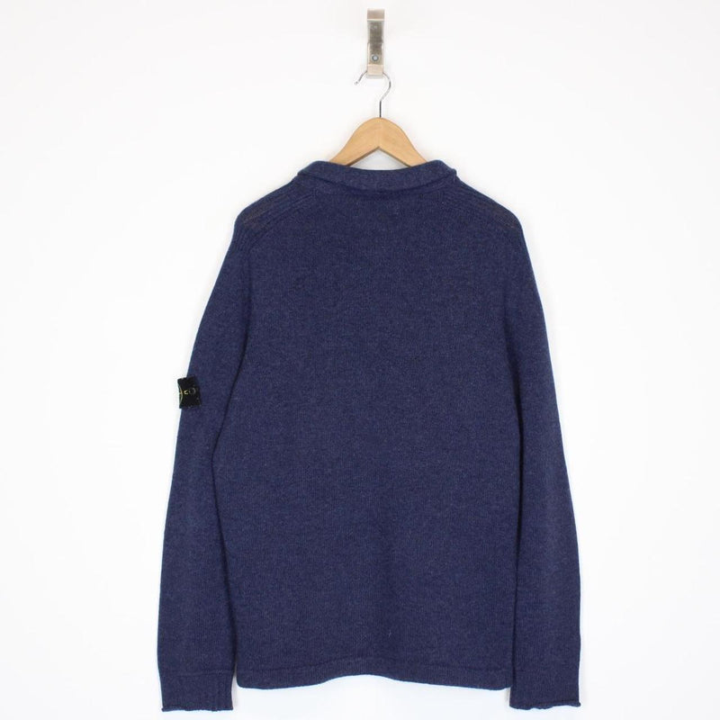Stone Island AW 2015 Navy Blue Wool Knit Jumper