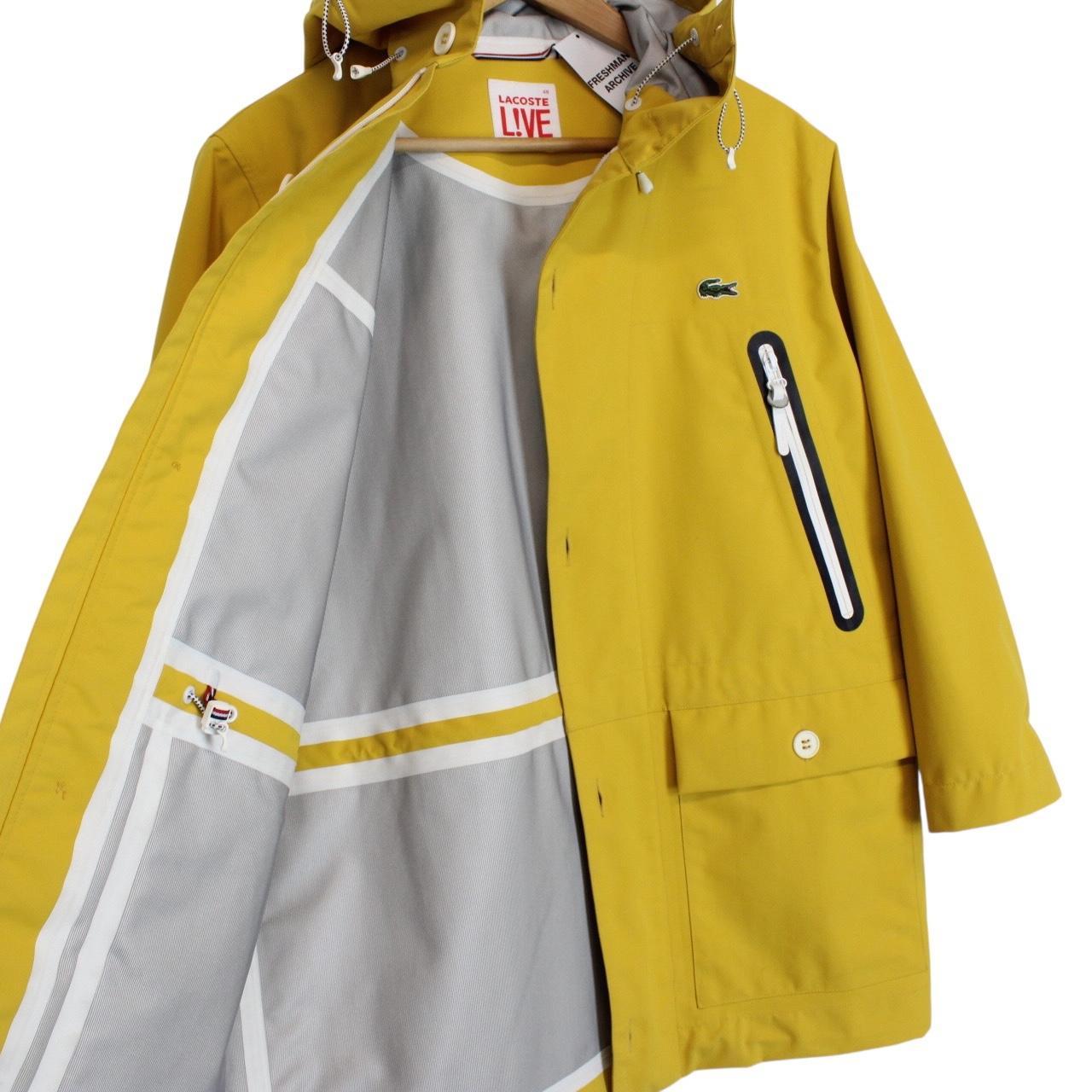 Lacoste Live Yellow Full Zip Waterproof Hooded Jacket