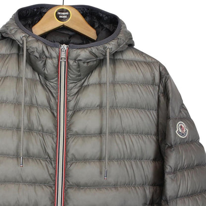 Moncler Athenes Grey Longue Saison Hooded Down Jacket