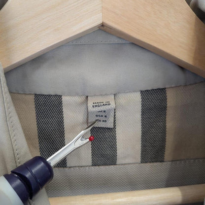 Burberry Beige Nova Check Double Breasted Belted Kensington Trench Coat