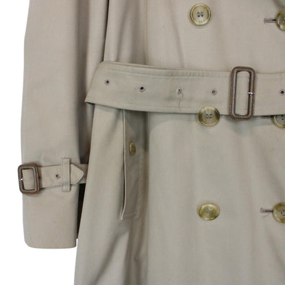 Vintage 90s Burberry Beige Double Breasted Belted Trench Coat