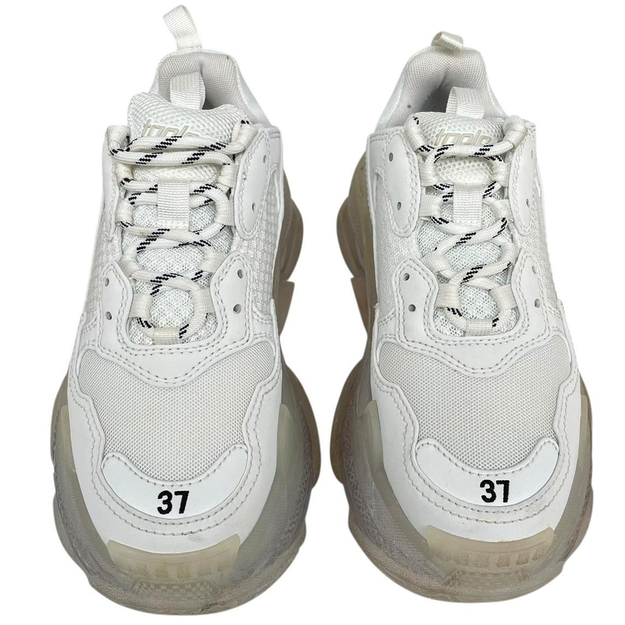 Balenciaga Triple S White Clear Sole Mesh Trainers