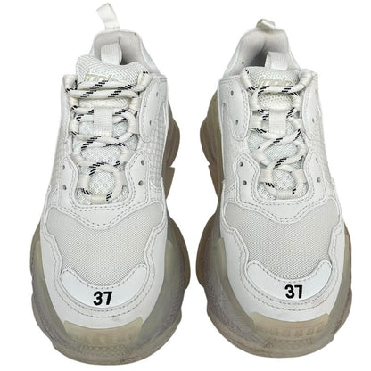 Balenciaga Triple S White Clear Sole Mesh Trainers