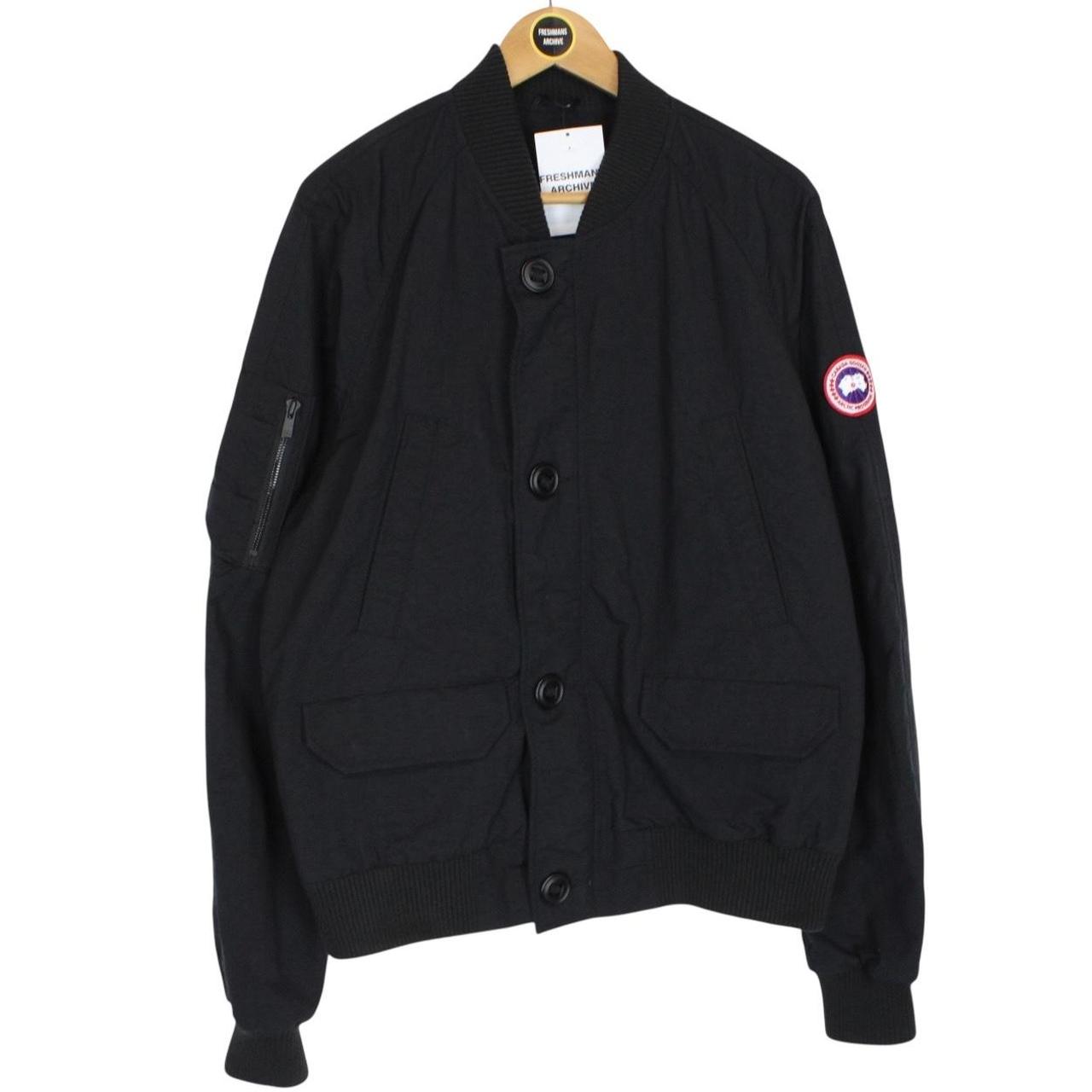 Canada Goose Black Faber Full Zip Nylon Bomber Jacket
