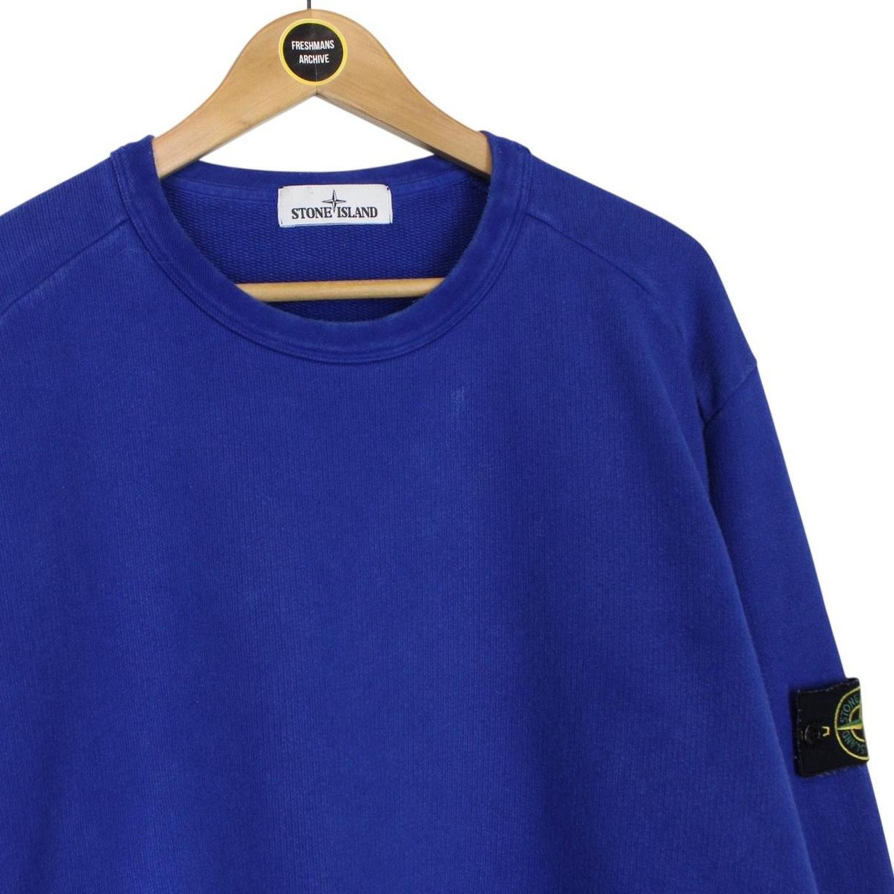 Stone Island Blue Cotton Sweatshirt Jumper