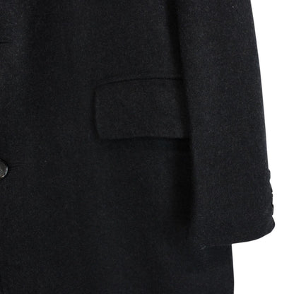 Vintage 90s Burberry Dark Grey Wool Overcoat